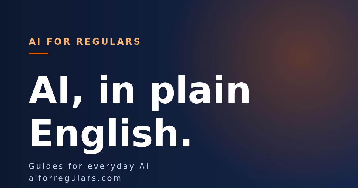 AI for Regulars — official preview image